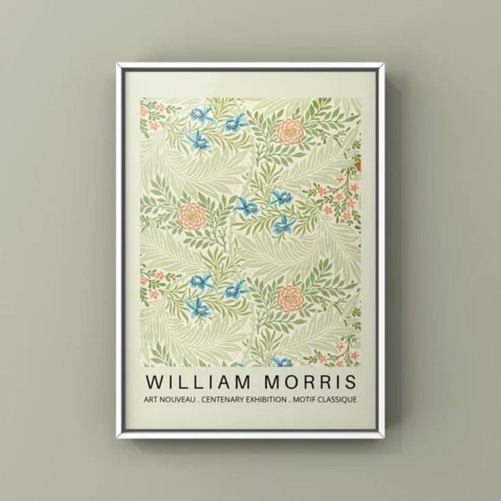 William Morris vintage floral pattern art decor wall art print for home decor